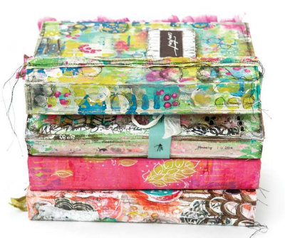 art journaling magazine - cardboard crush project - summer 2015