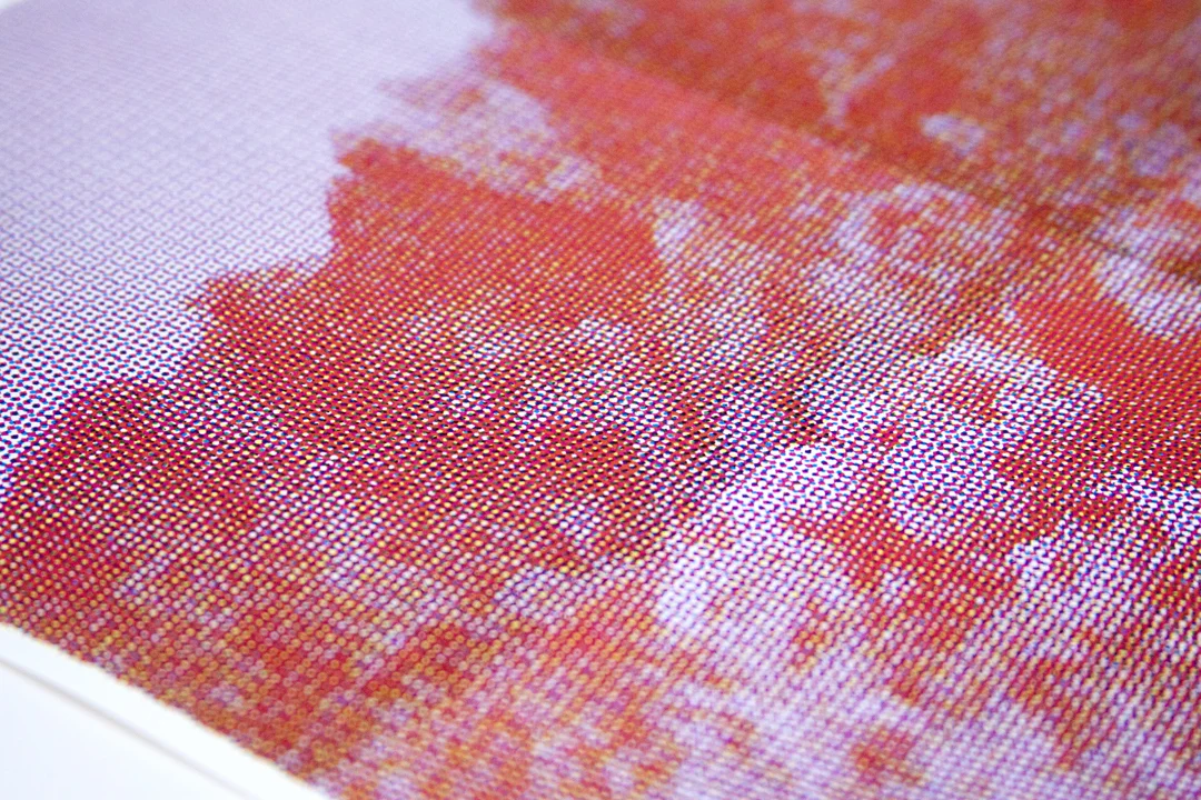 Print Club Hollywood Hills mountains pink red rust nature landscape limited edition fine art custom framed silkscreen print