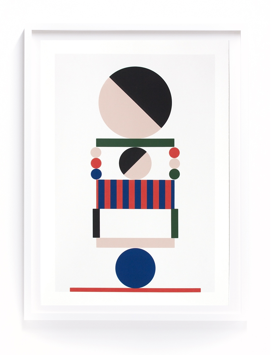 Stephanie Specht "Optical Balance II" limited edition geometric graphic symmetry design fine art custom framed Screenprint | Print Club Ltd.