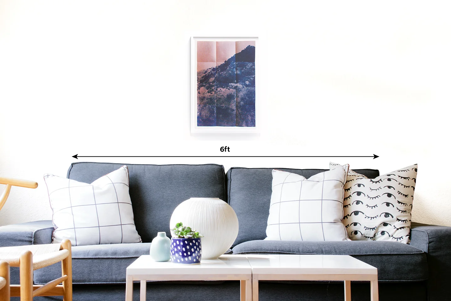 Print Club Hollywood Hills mountains pink blue nature landscape limited edition fine art custom framed silkscreen print