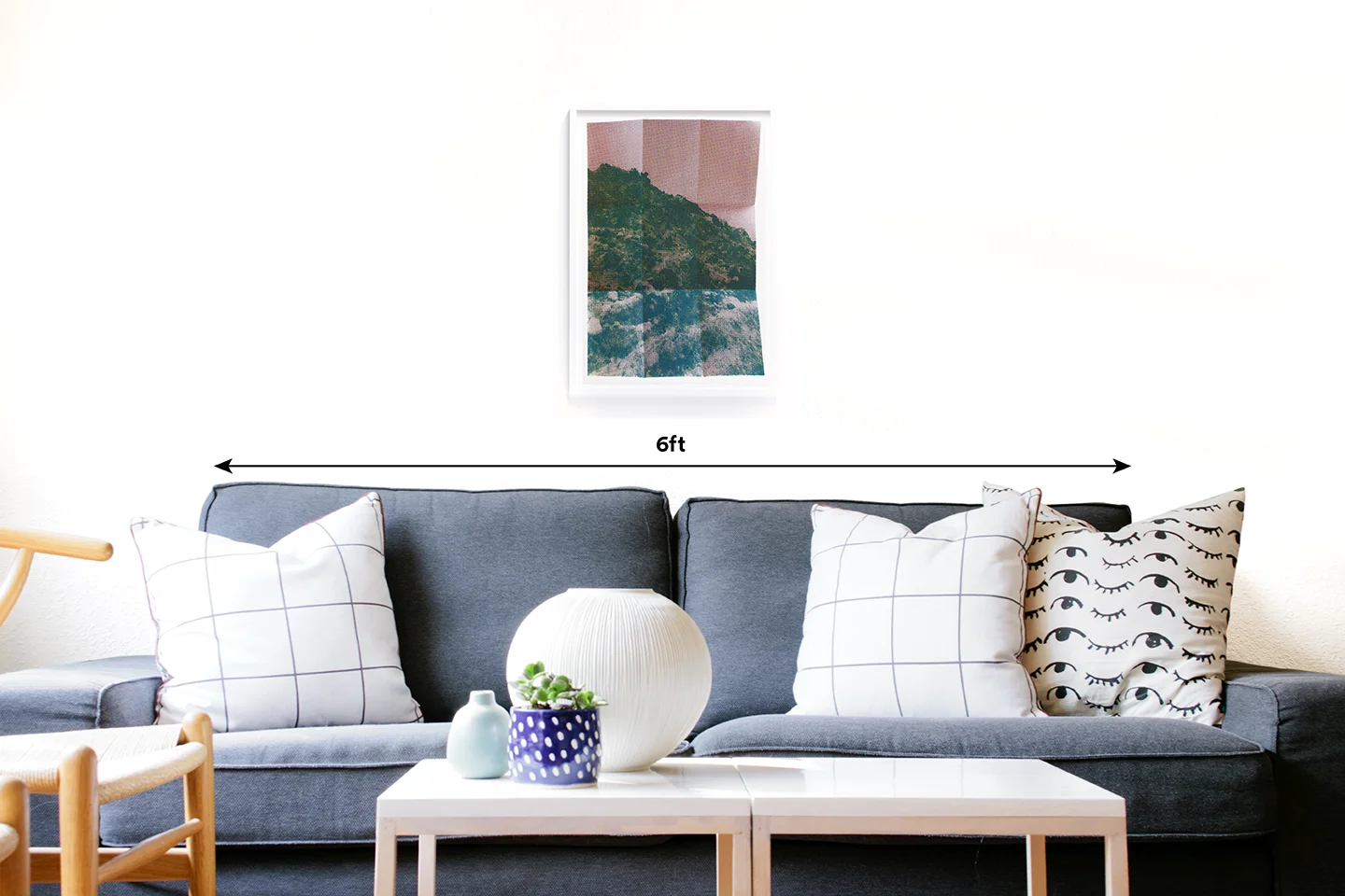 Print Club Hollywood Hills mountains pink green nature landscape limited edition fine art custom framed silkscreen print