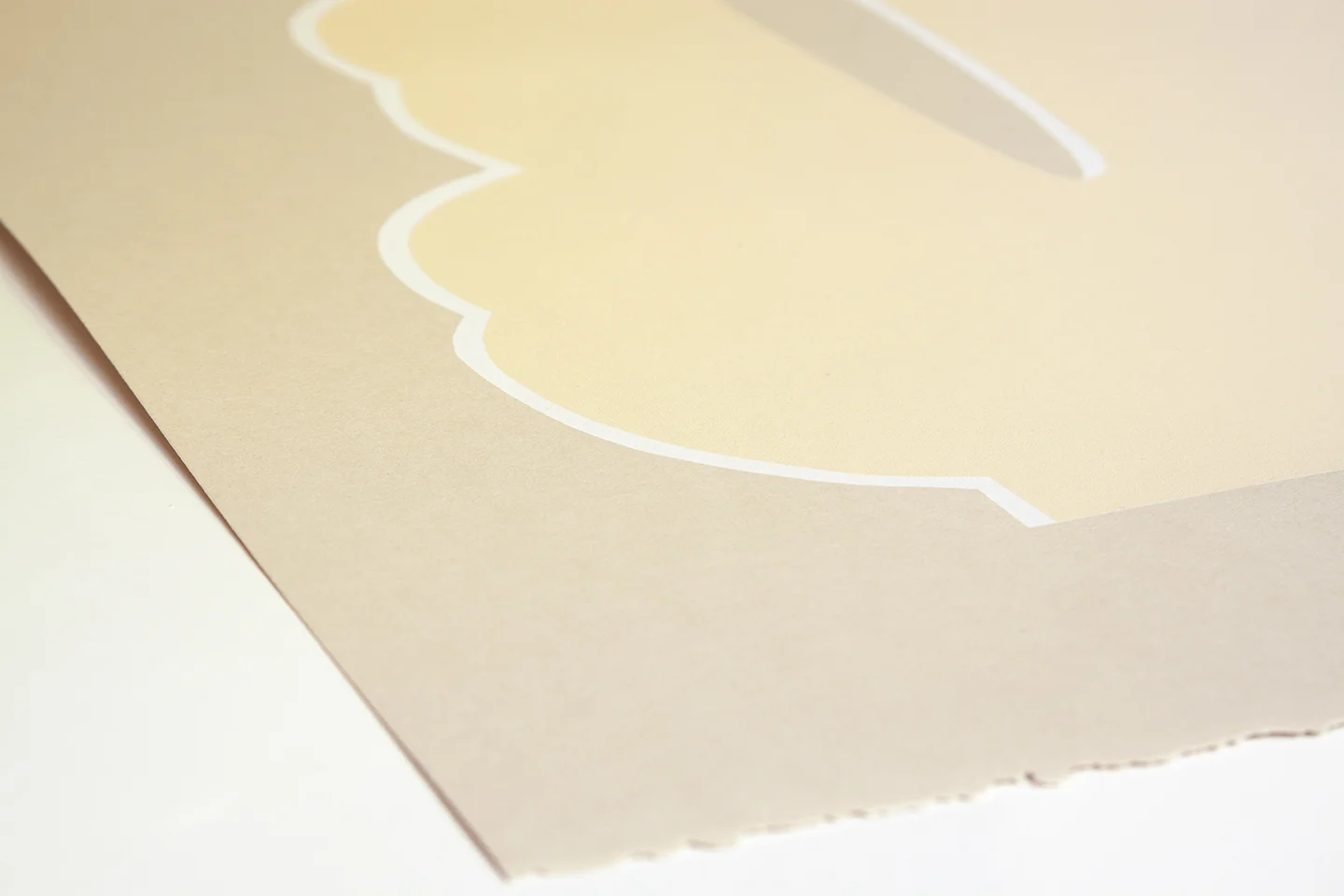 Alyson Fox "Shape 12" Limited edition silkscreen graphic abstract minimalist neutral fine art custom framed print from Print Club Ltd.