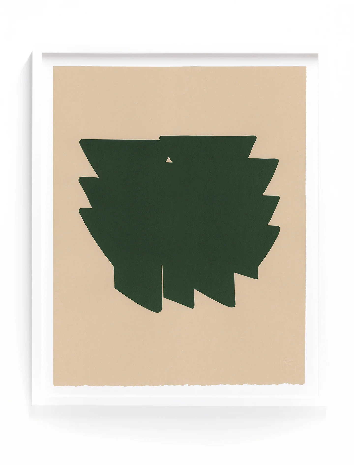 Alyson Fox "Shape 17" Limited edition silkscreen green minimalist geometric graphic fine art custom framed print from Print Club Ltd.