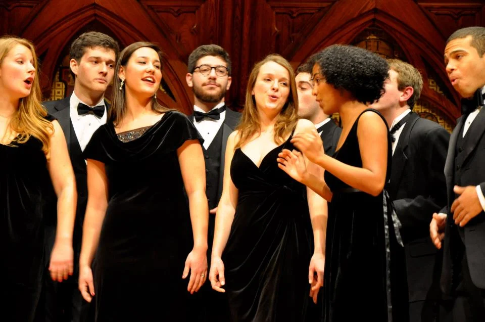 The Opps, under Music Director Pilar Fitzgerald '15, resolve the last few chords of "Change," a song traditional to the group, fall 2012.