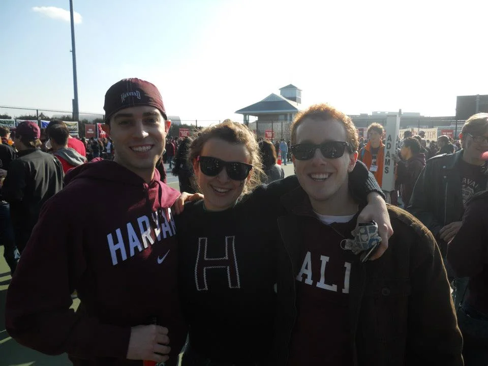 Matt Devino '13, Sarah Reid '15, and Zach Bernstein '13 take Harvard-Yale by storm in fall 2012.