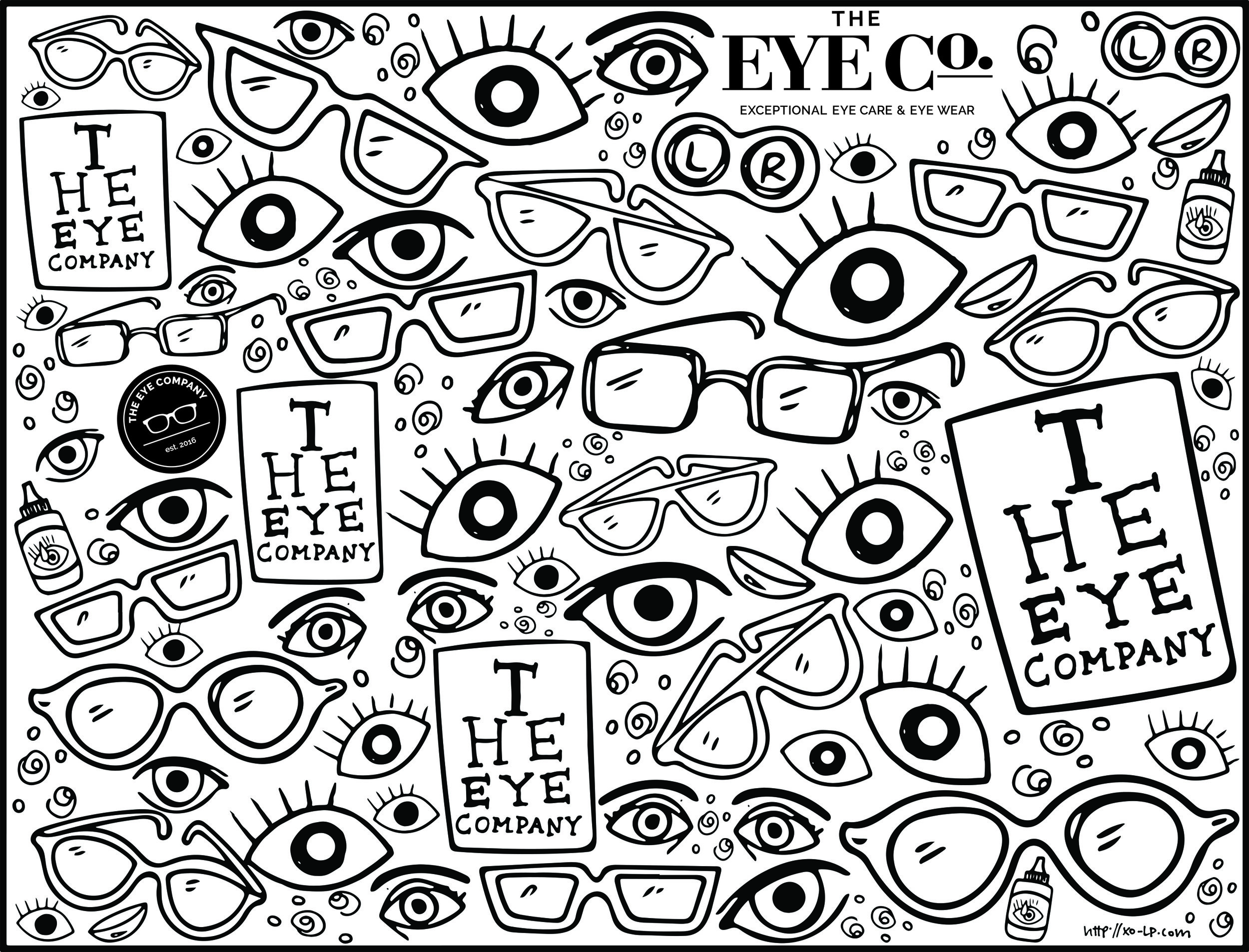 The Eye Company Waiting Room Coloring Page