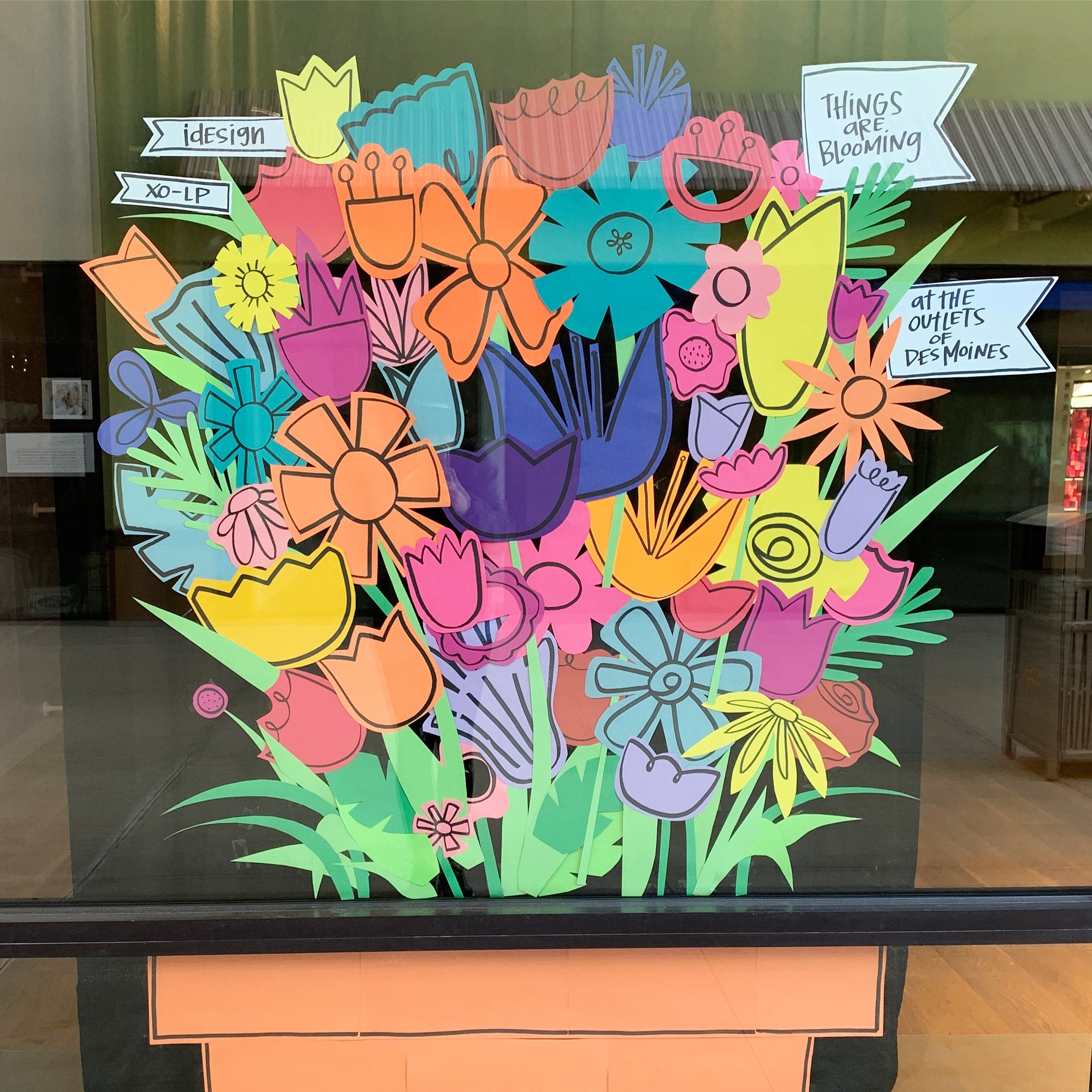 Rainbow Paper Installation, Outlets of Des Moines, 2020
