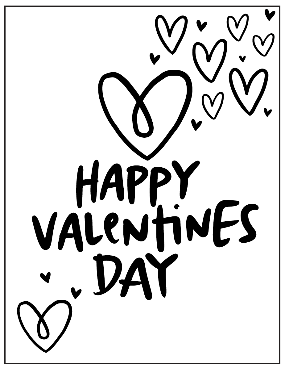 XO-LP Valentines Day Coloring Book
