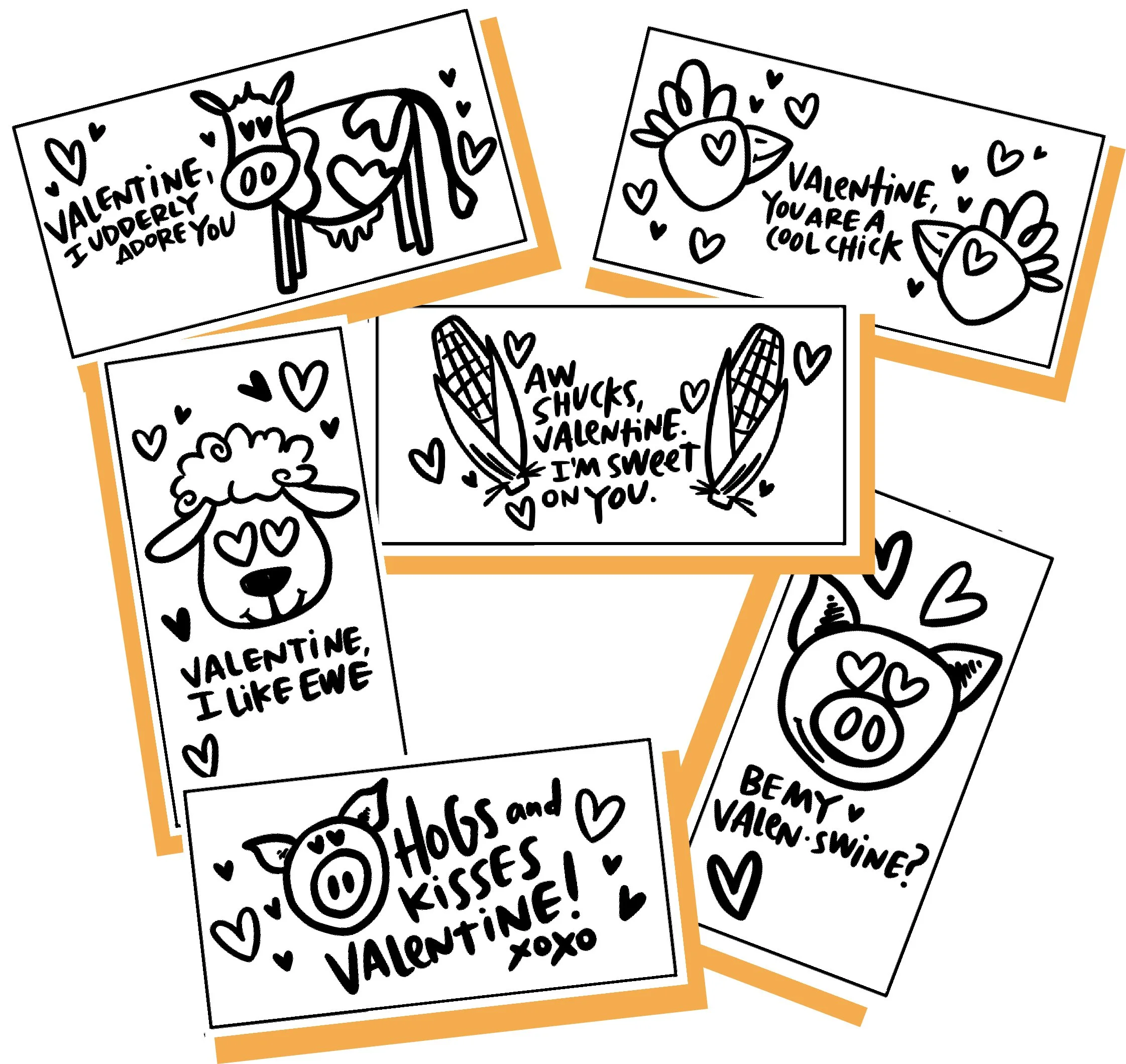 Farm Life Valentines