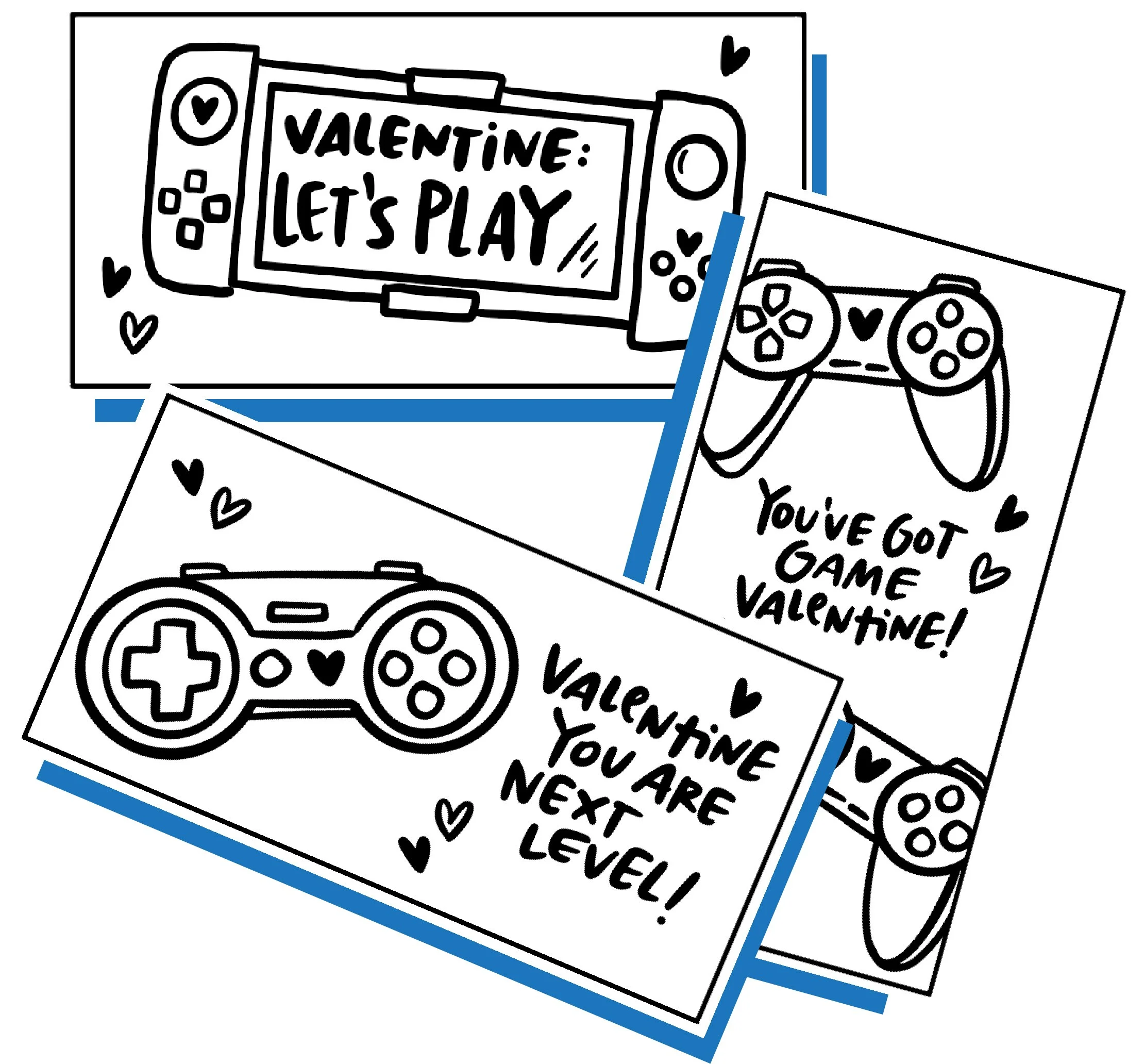 Video Game Valentines | Instant Download Printable Valentines