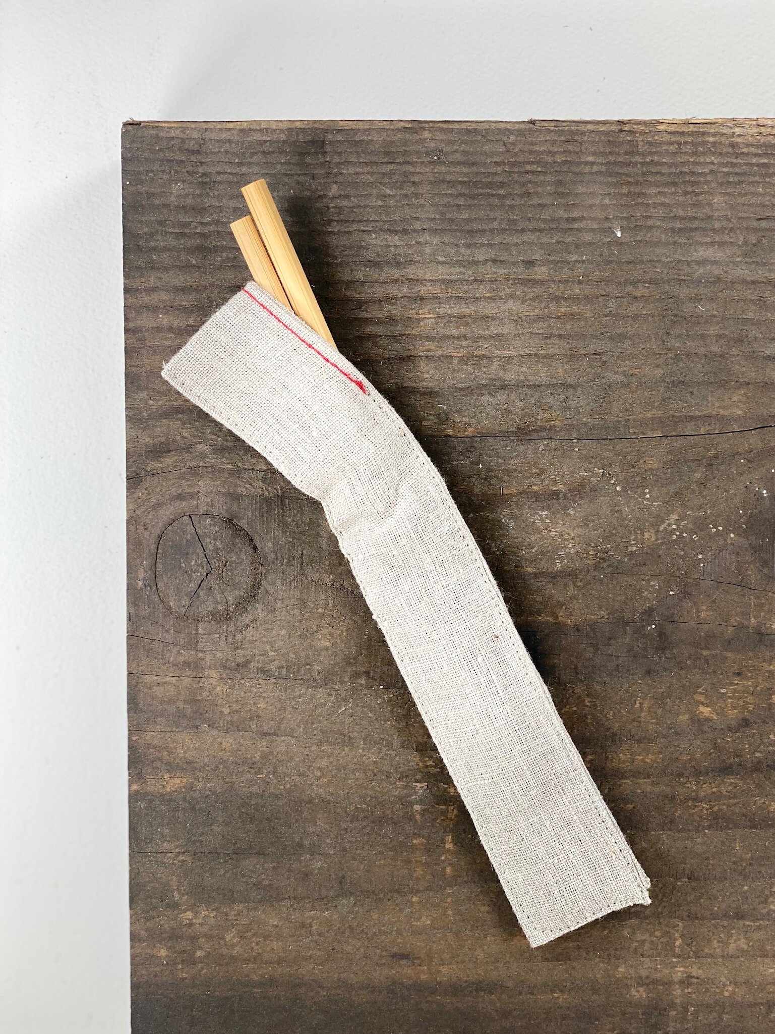 Straw or Chopsticks Sleeve including straw and brush