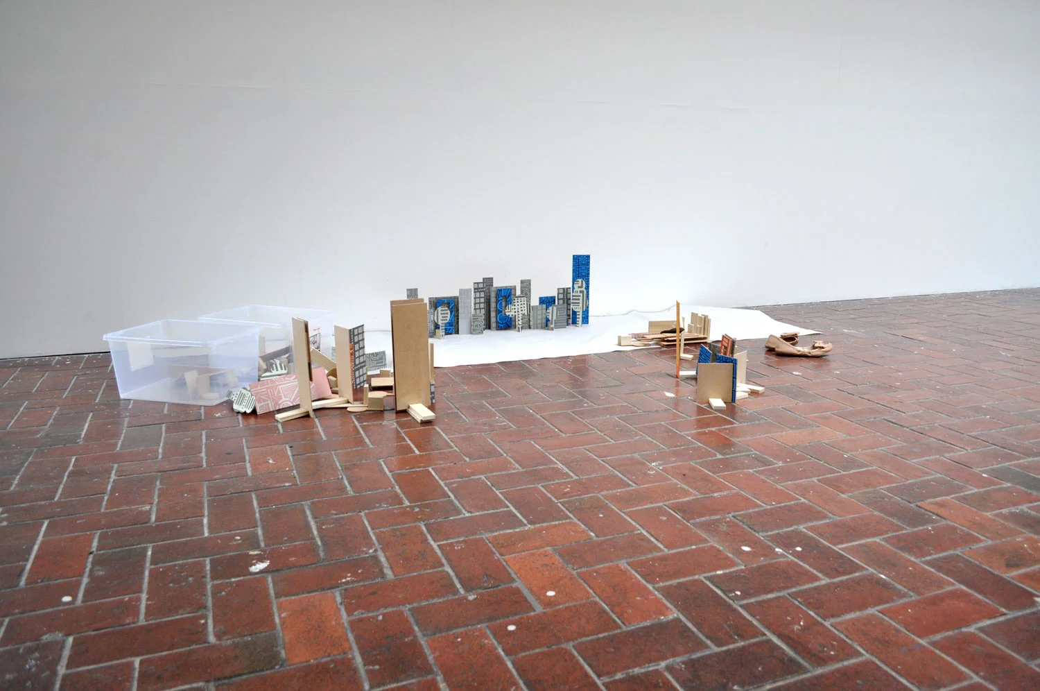 Marcus Clarke and roundabouts, 2012, Permaset on MDF, dimensions variable