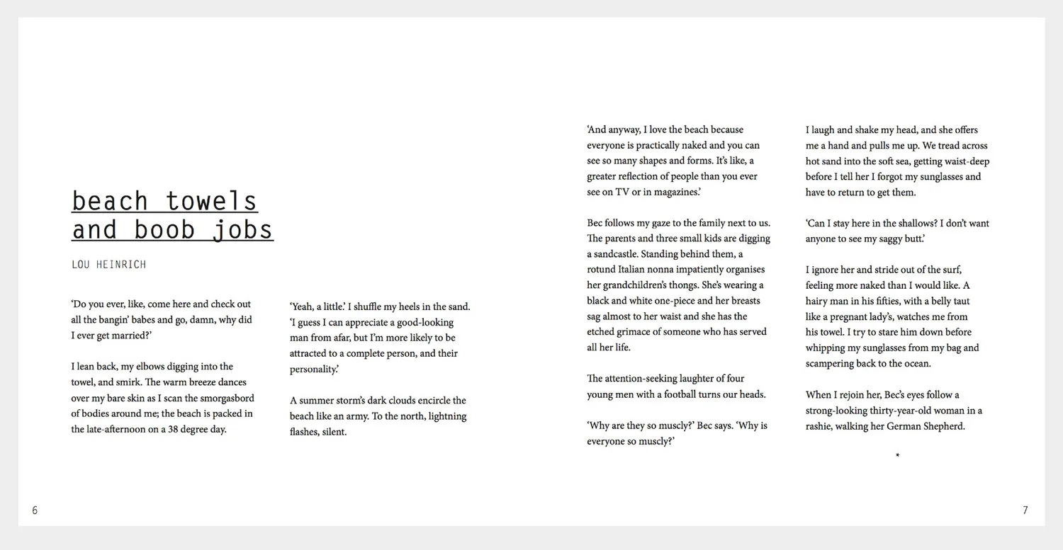 Extract from Beach Towles and Boob Jobs by Lou Heinrich, Lip Mag April 2014