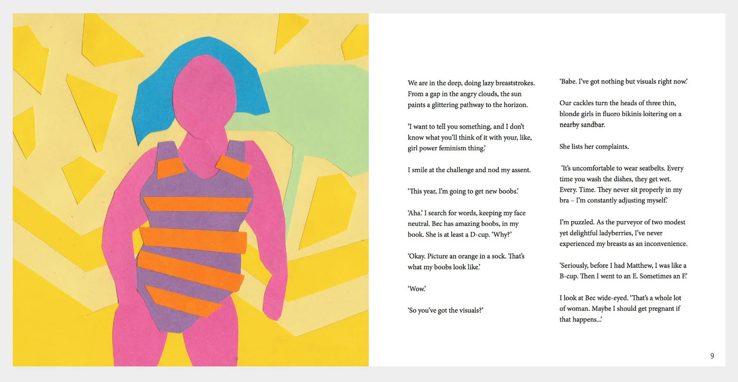 Illustration for Beach Towles and Boob Jobs by Lou Heinrich, Lip Mag April 2014