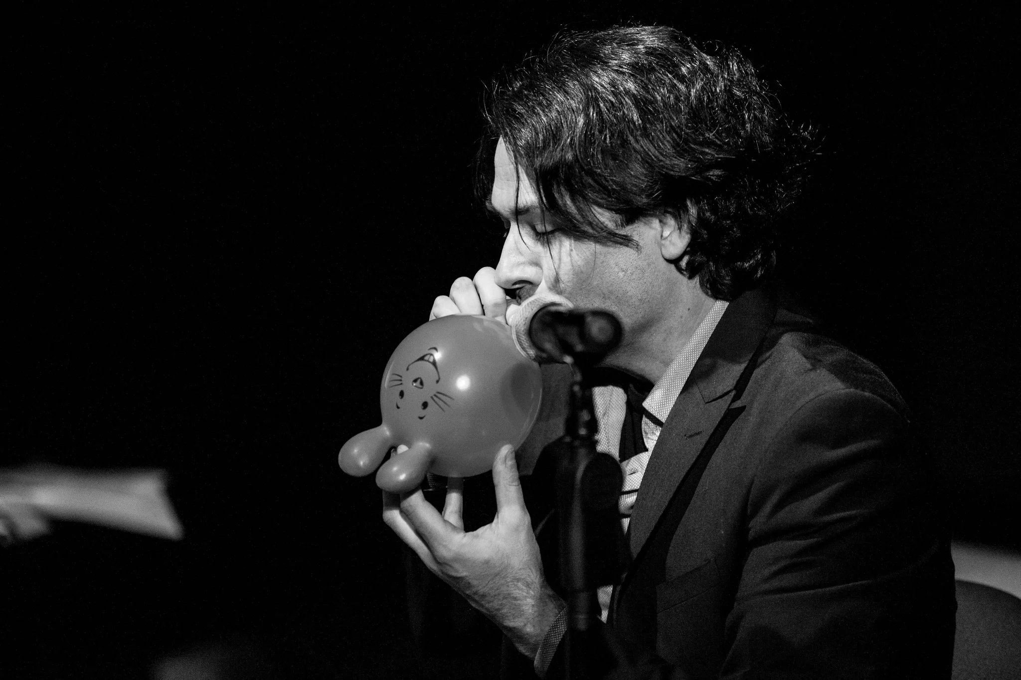 Jordan Morris performing at Words on Wire shot by Adam Thomas.
