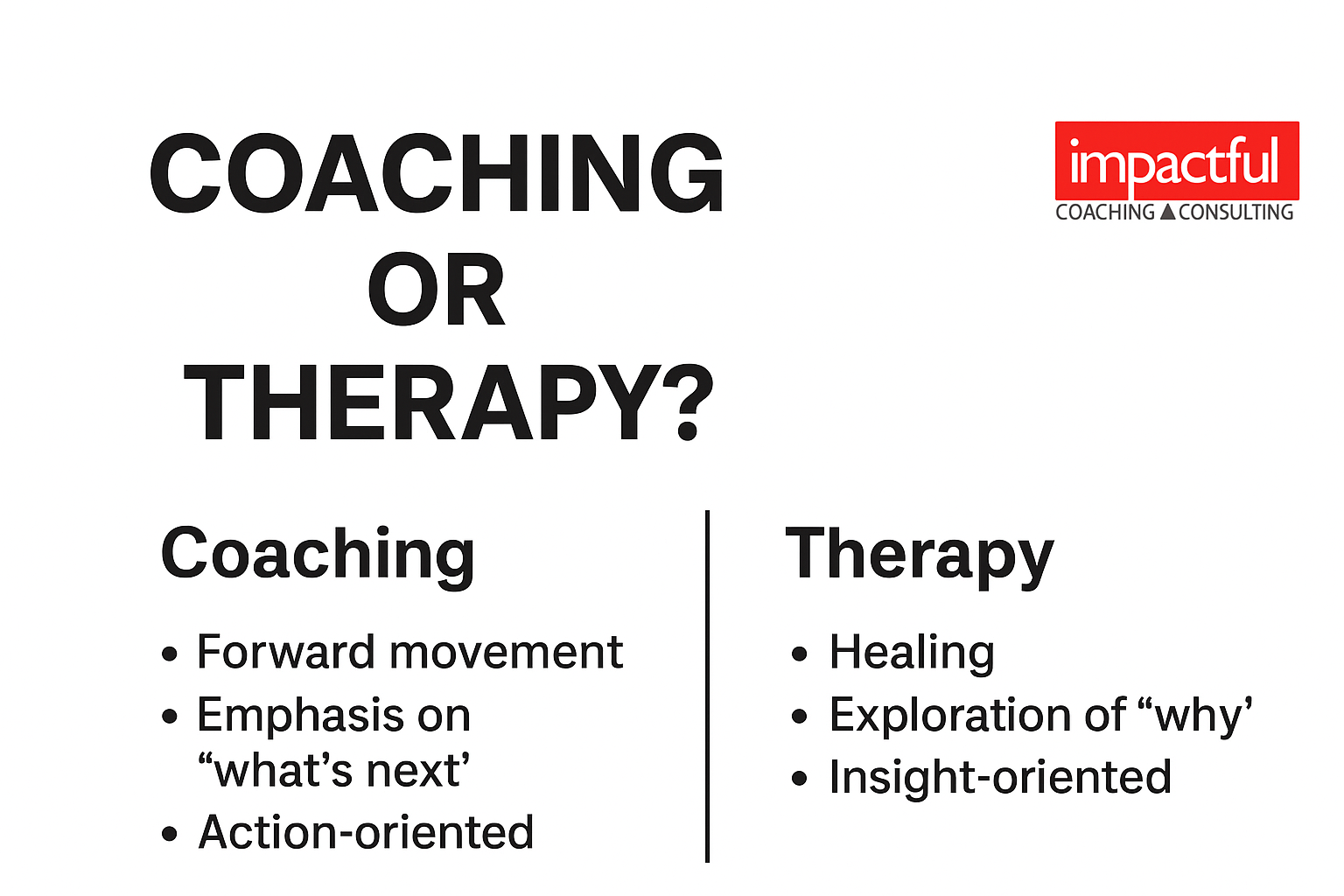 Coaching vs. Therapy: Which to Choose?