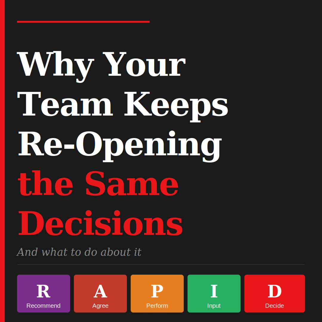 Why Your Team Keeps Re-Opening the Same Decisions