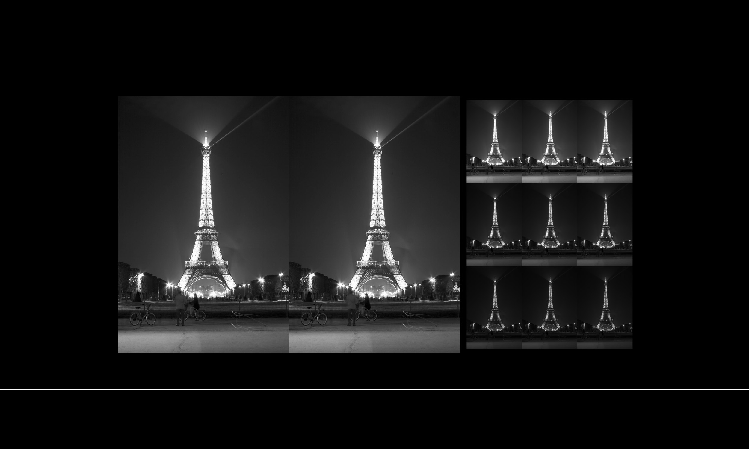 Eiffel with 3 Bicycles