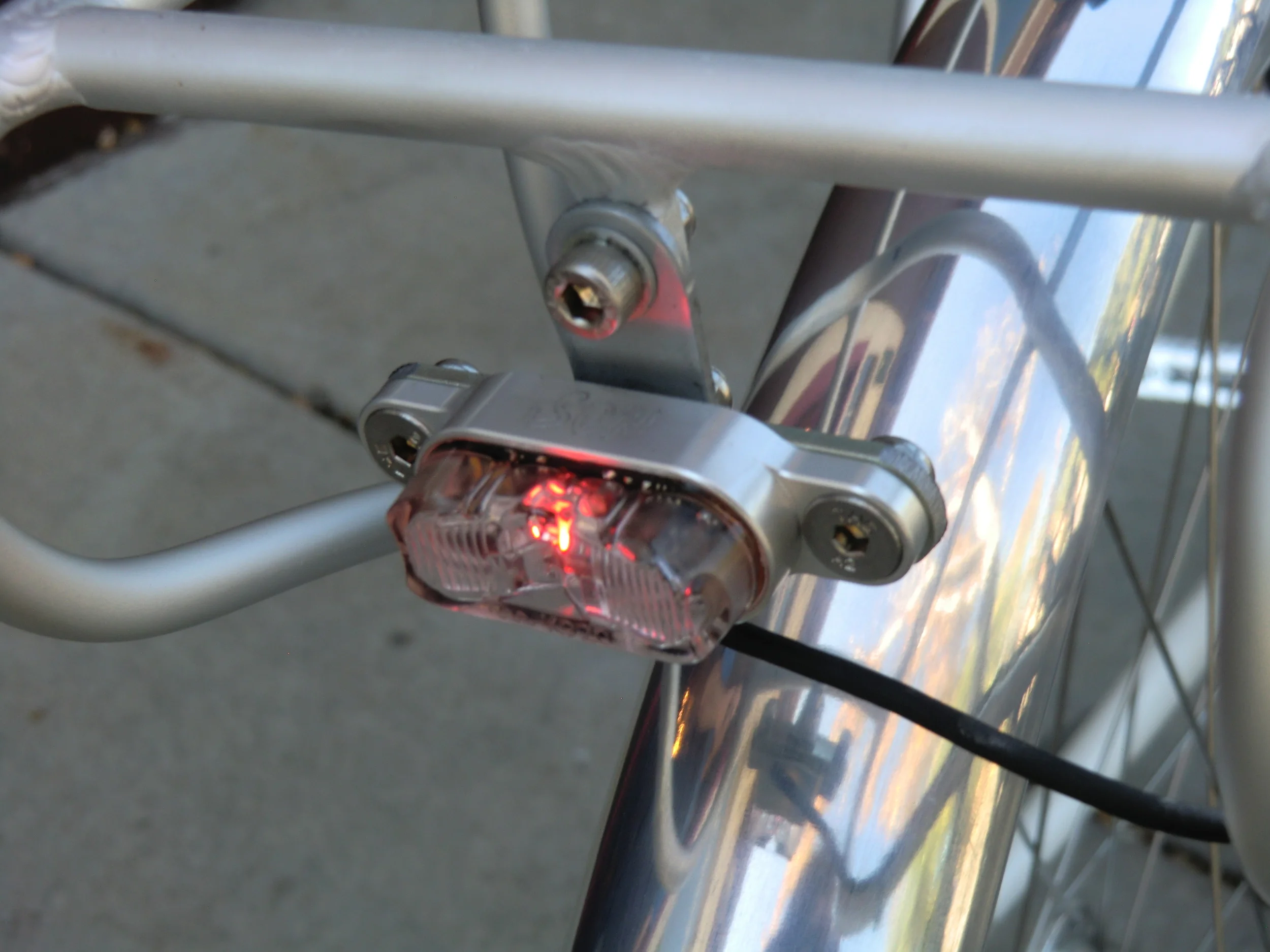 New SON rear light from Germany. Small yet Mighty bright.