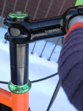Chris King headset, Thompson stem. Thompson offers strong and elegant stems and seat posts.