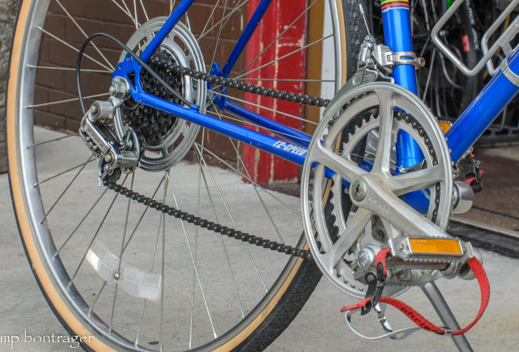 original pedals and christophe straps, new MKS toe clips