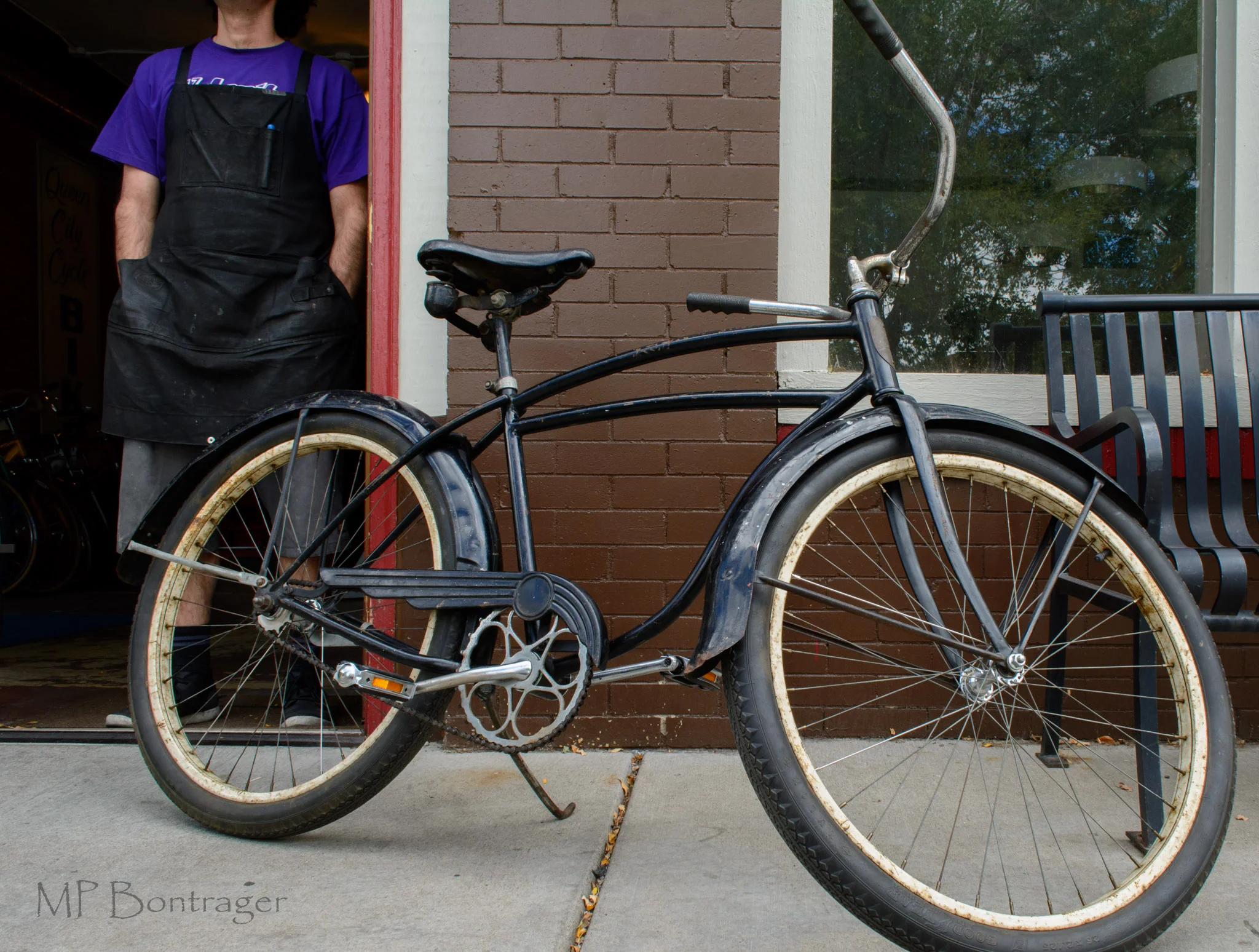 We replaced the unsafe, broken pedals with a new pair of rubber block platforms.