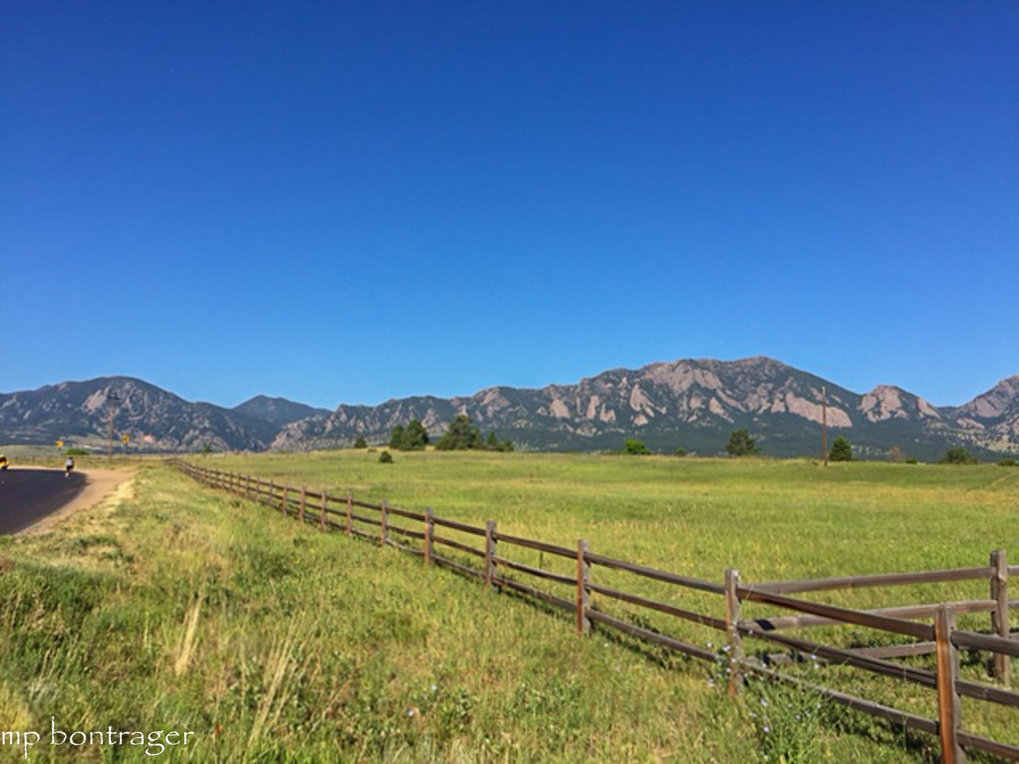 Flatirons from Cherryvale Road, Boulder County.