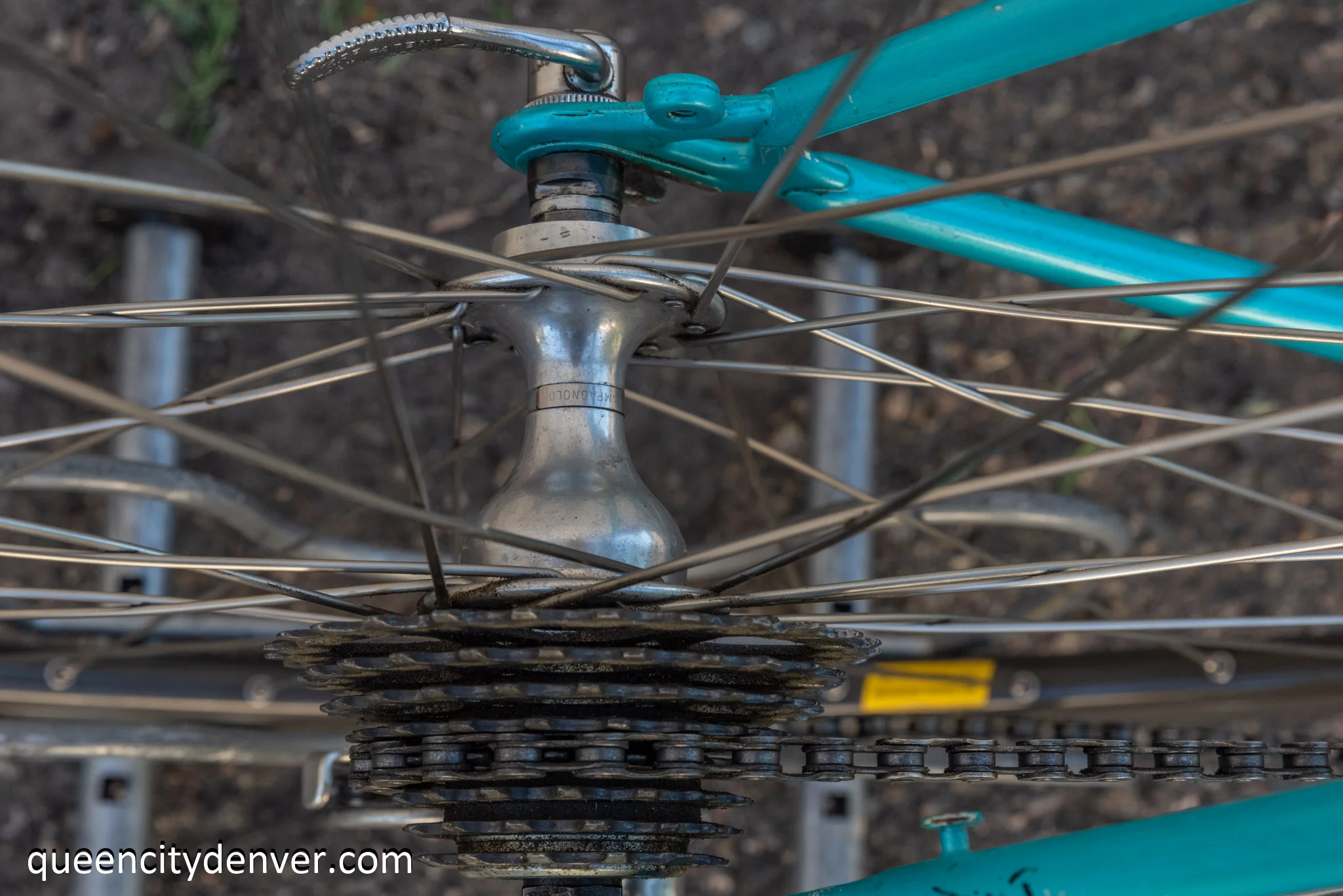 Campy hub, compact rear cassette