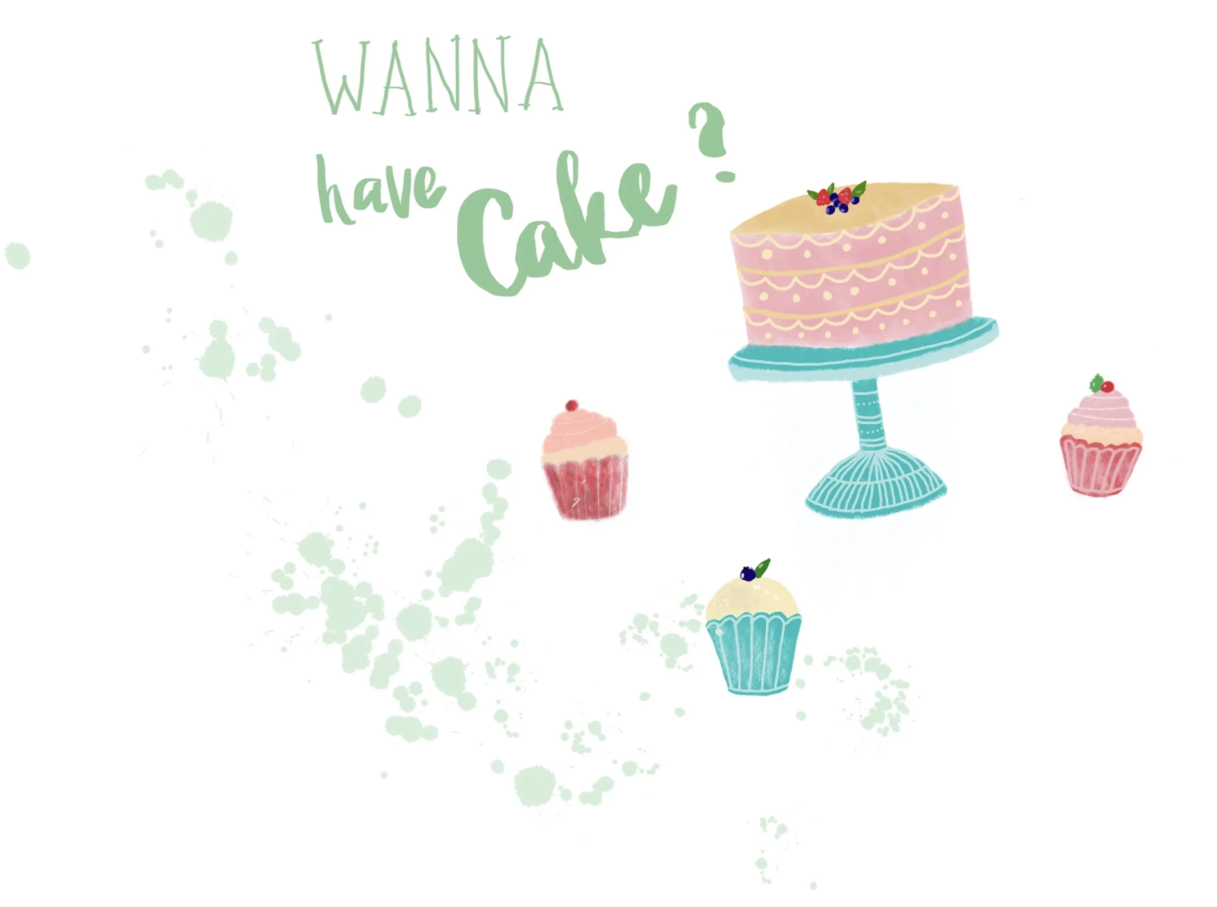 Cake in digital art form.