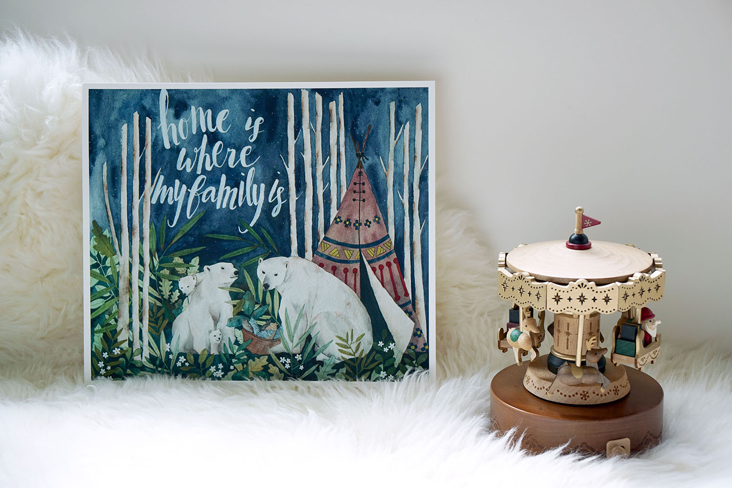 Family is Home 12"x10.5" Art Print