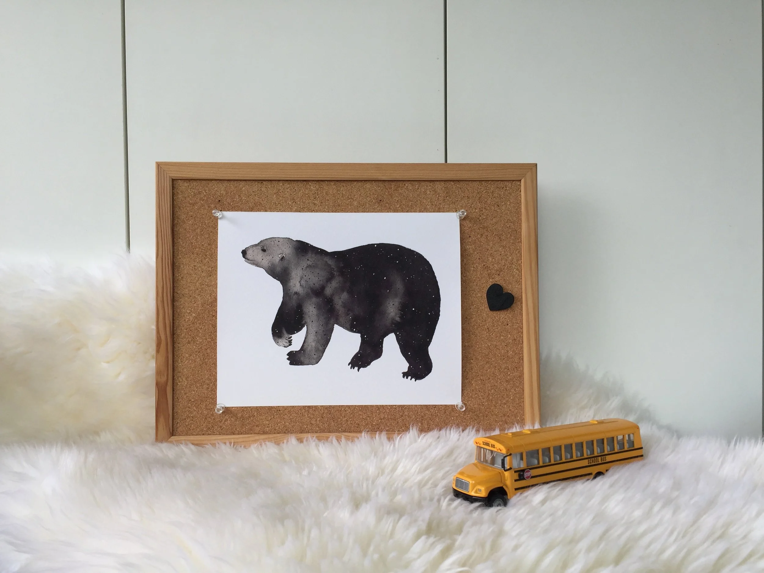 Bear in Ink 10"x8" Art Print
