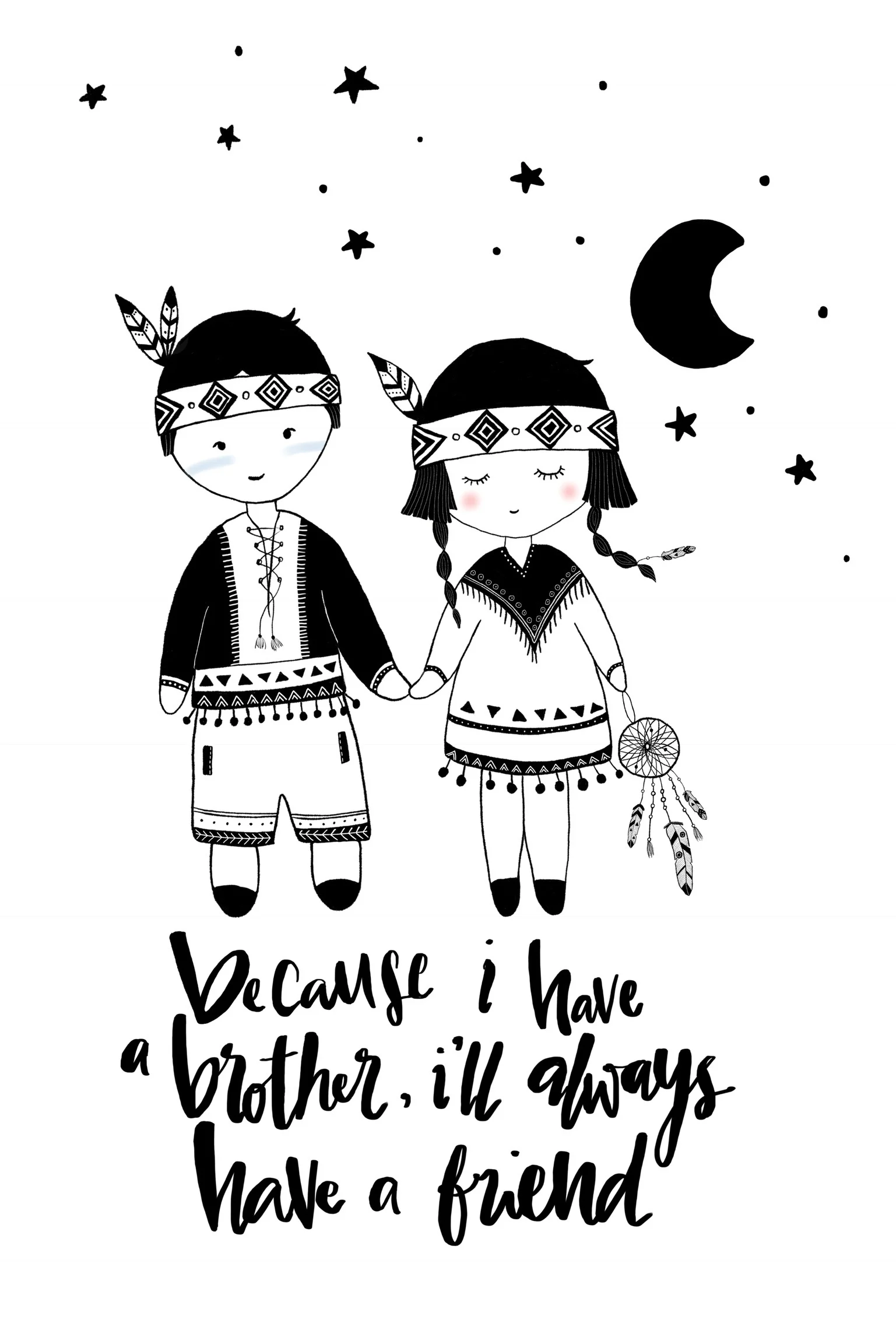 My Brother and I Art Print