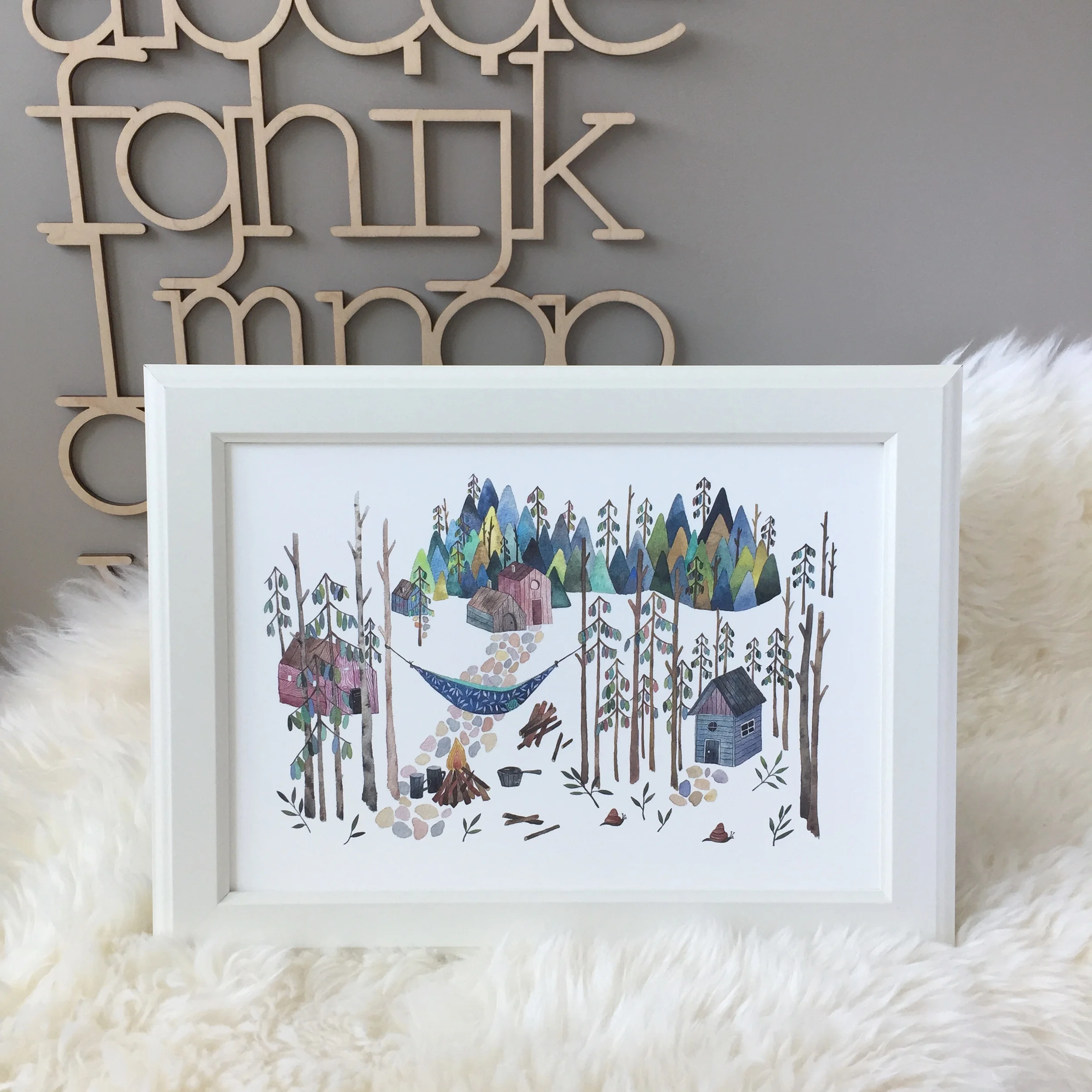 Let's Camp 11"x8" Art Print