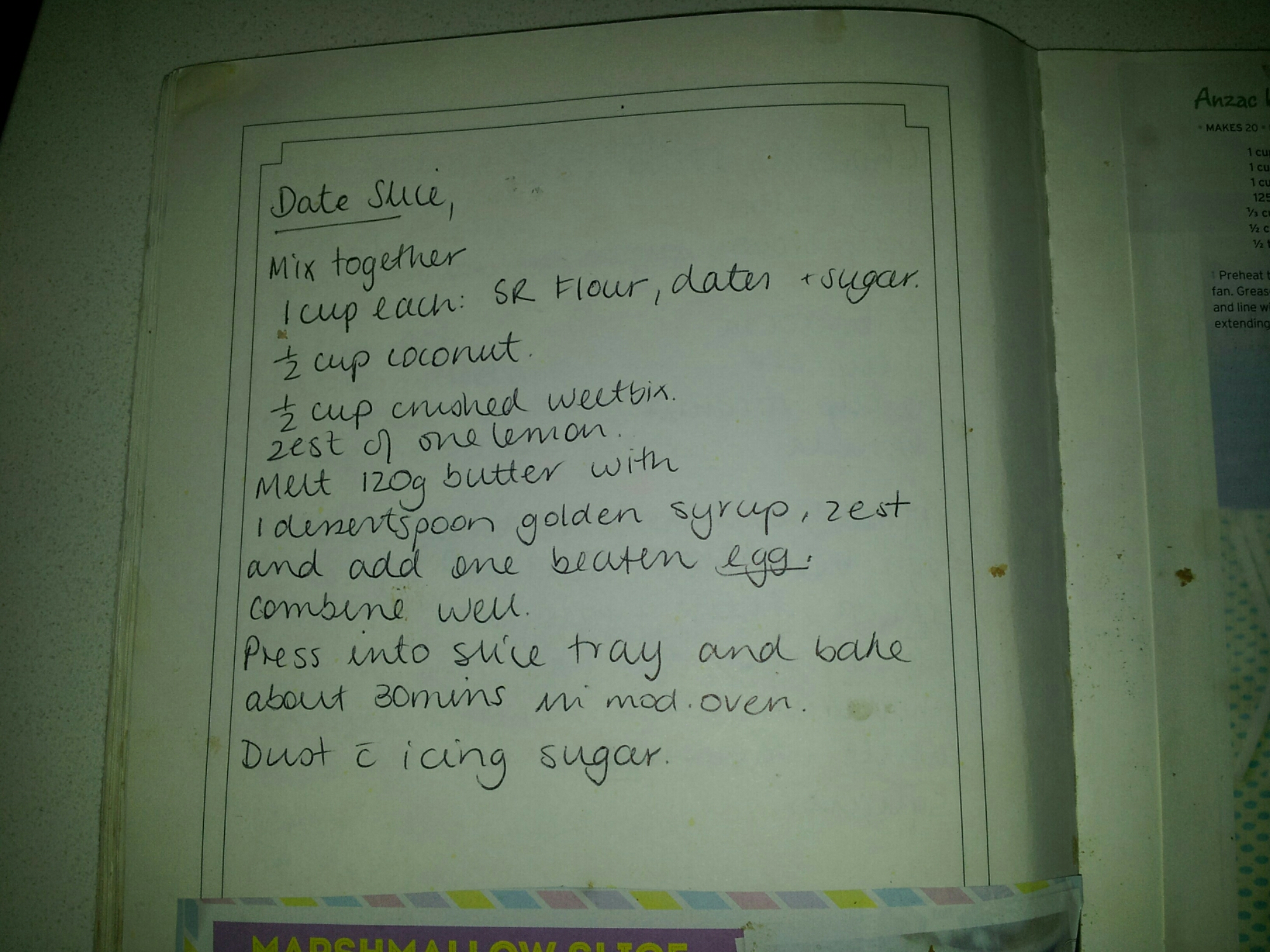 Well used cookbook.