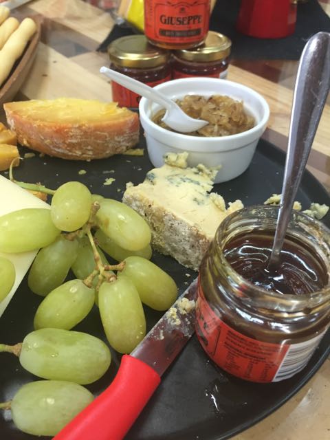 Apologise for the half eaten display, but.... delicious sharp tasting cheese which match with the sweet truffle honey.