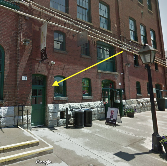 No. 9 Trinity Entrance - green door across from clock