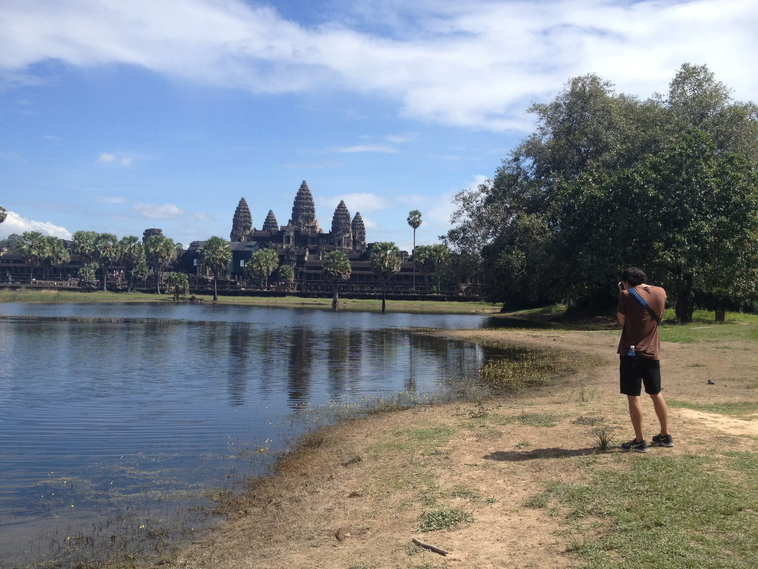 pretty view of the temple from the western side of the complex.