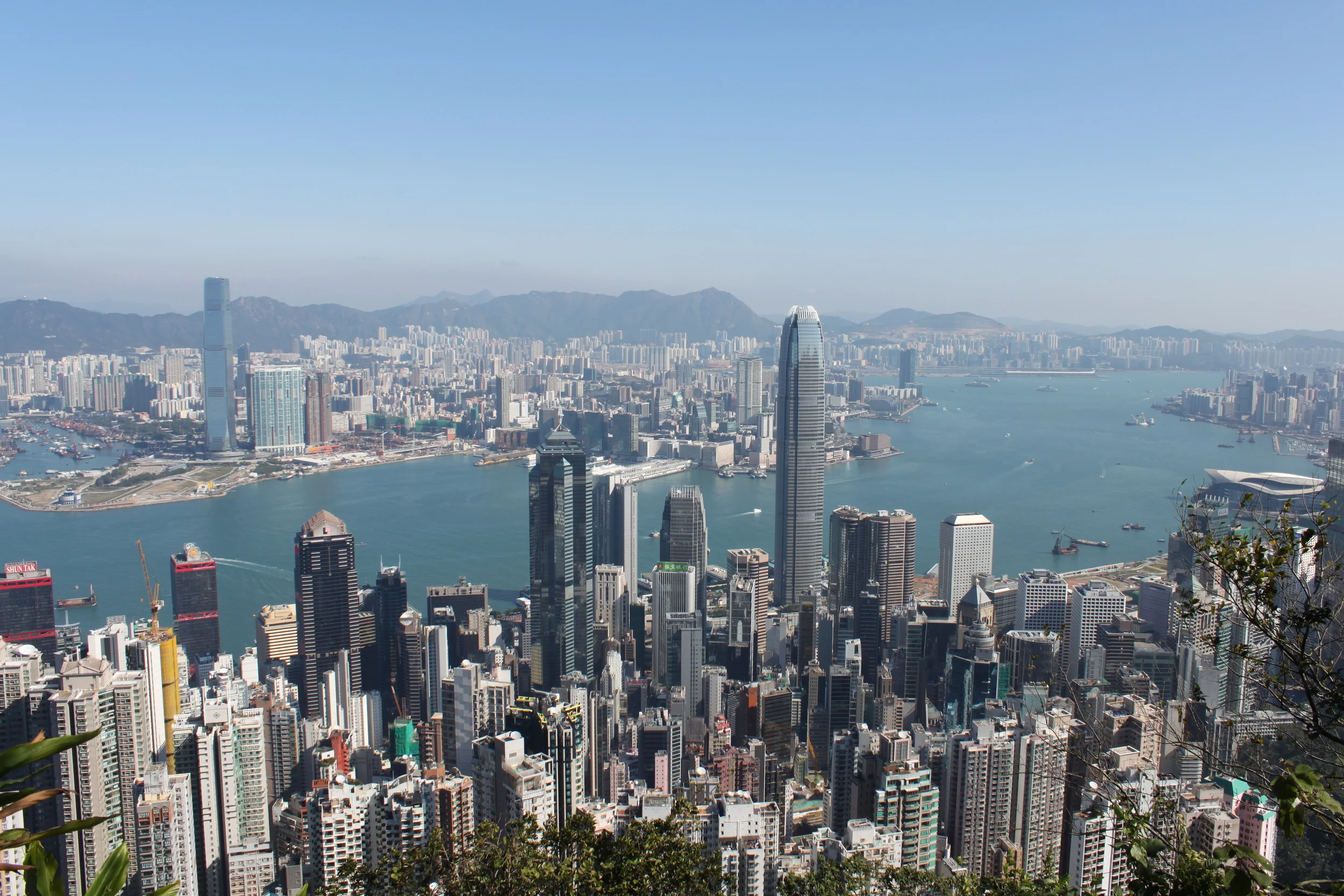 The stunning view from Victoria's Peak.