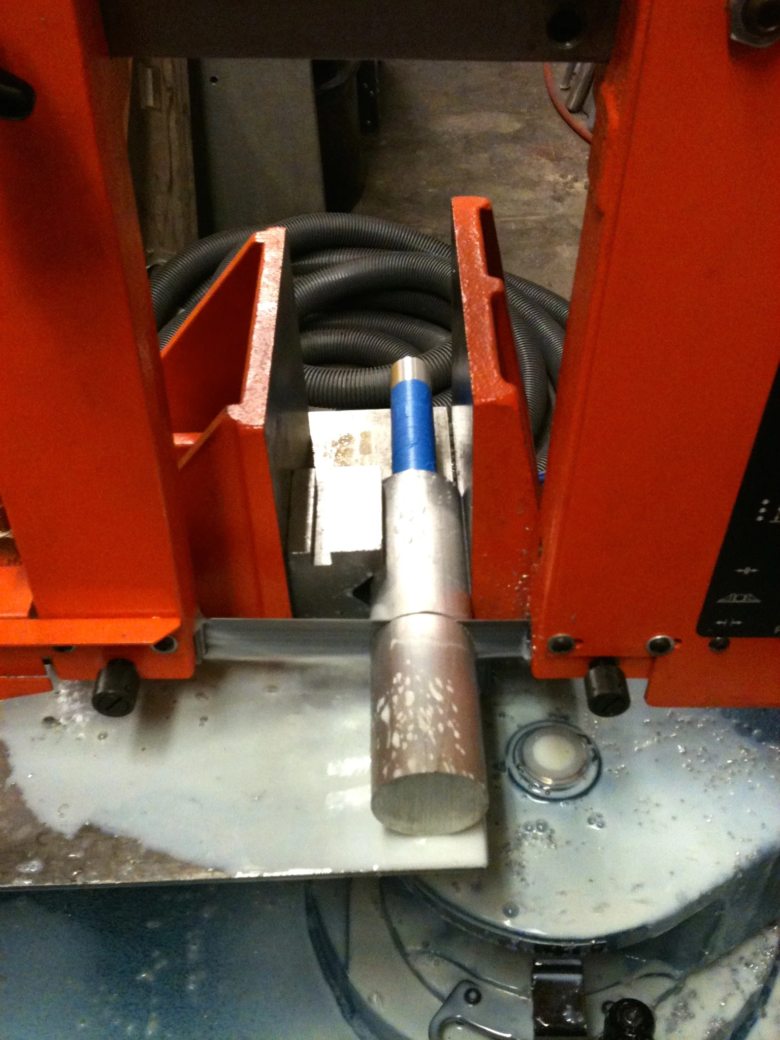 Final cut to length of stabilizing turned aluminum insert.