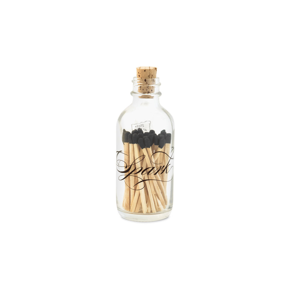 Colorful Wood Matches in Medium Corked Vial With 40 Color Tip Matchsticks 