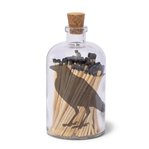 Poetry fireplace match bottle 11 matches — Skeem Design