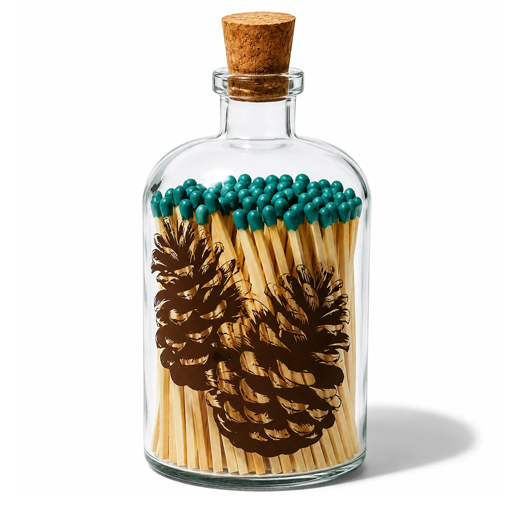 Pine Cone Apothecary Match Bottle