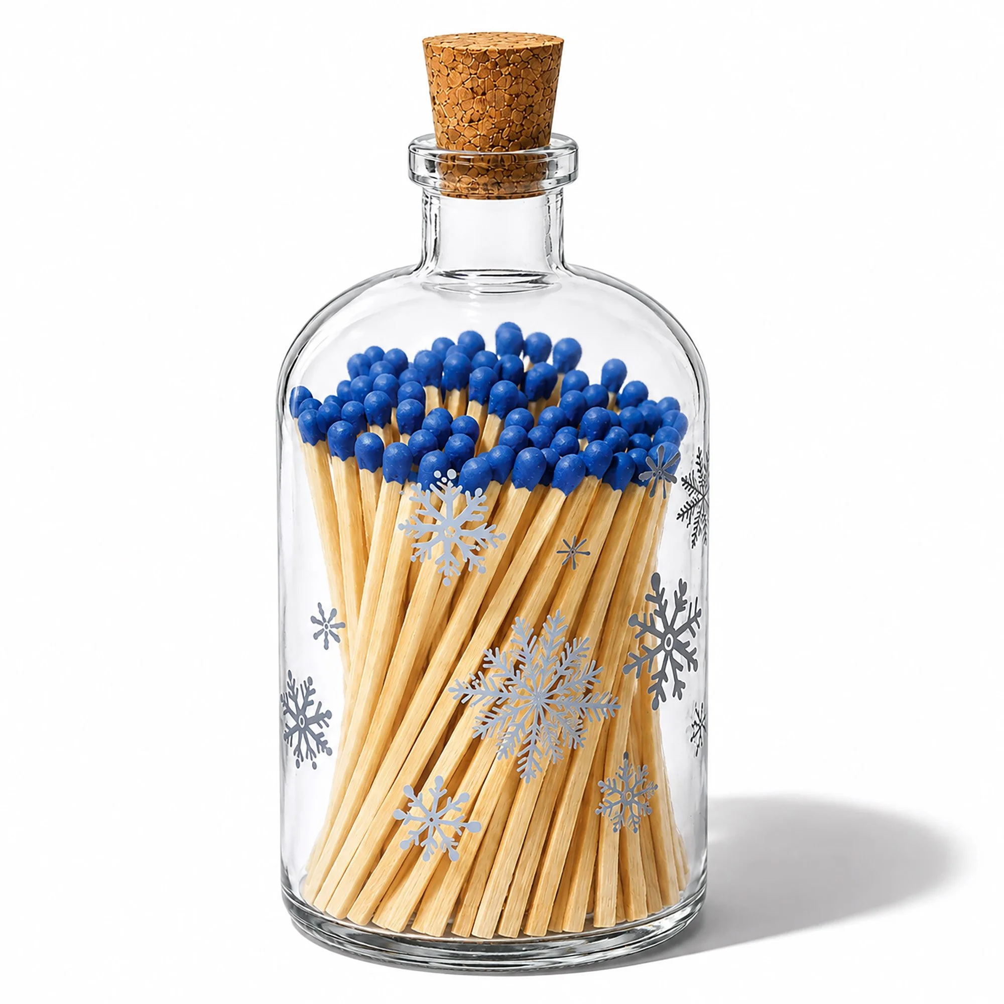 Snowflake Apothecary Match Bottle