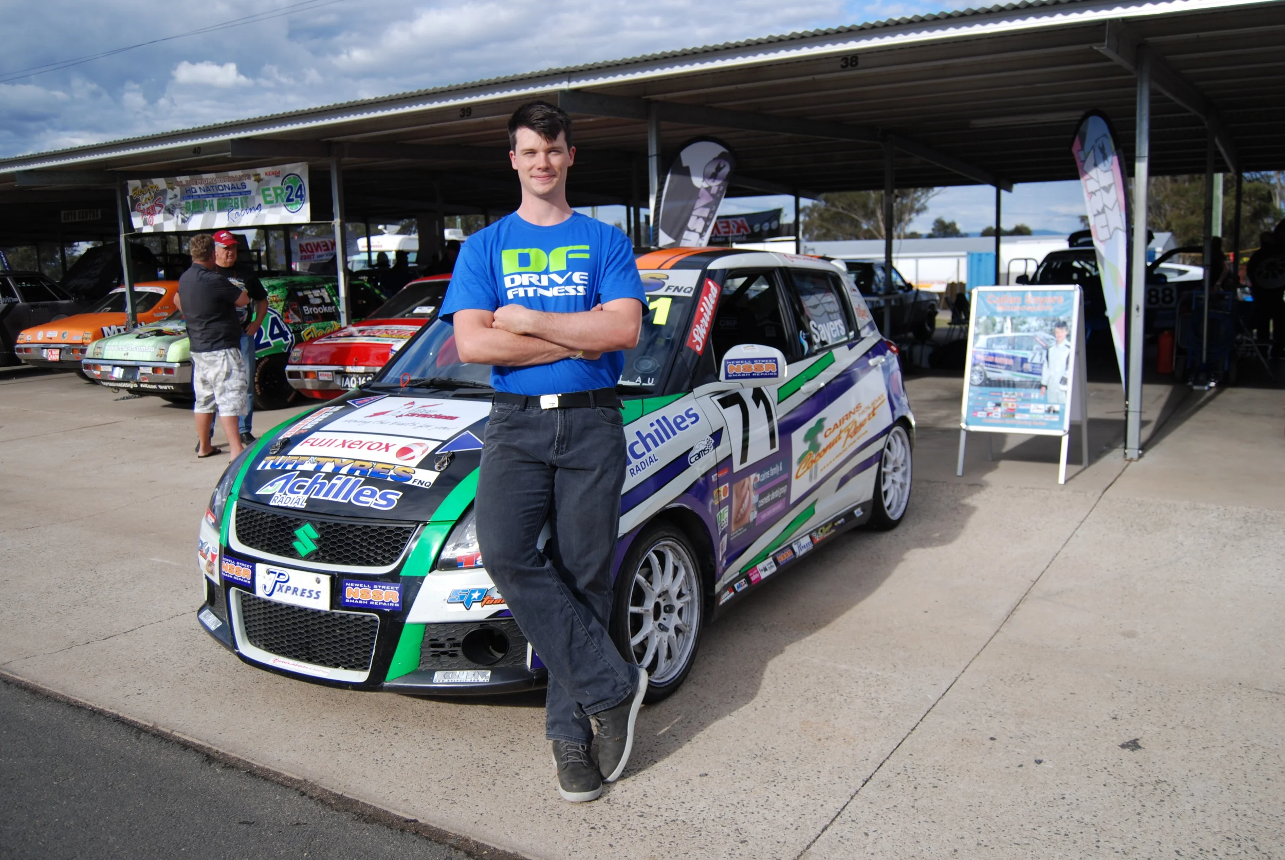 Callan Sayers, Sponsored By Drive Fitness, On The Podium At Morgan Park In The Swift Racing Series