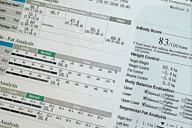 Body Composition Test Results