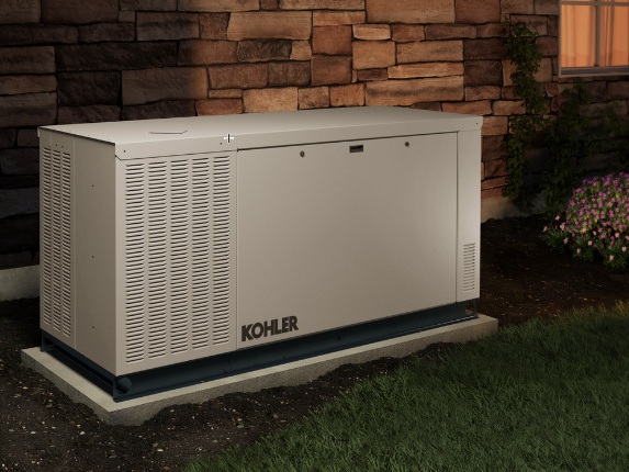   Kohler provides a liquid cooled solution for those looking for more output. Ranging from 24kw to 100kw, these units can power large homes or commercial buildings.  