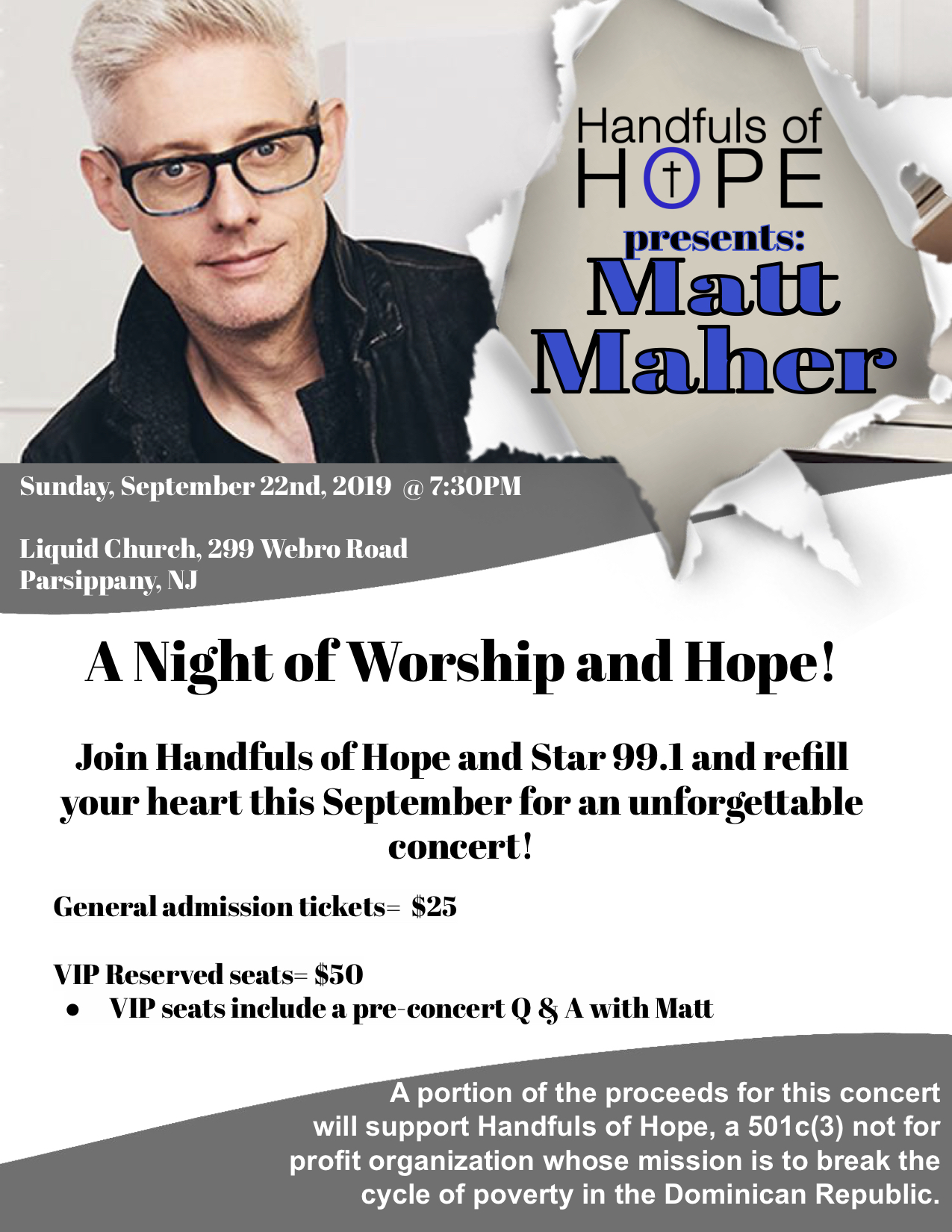 Matt Maher Concert! — Handfuls of Hope