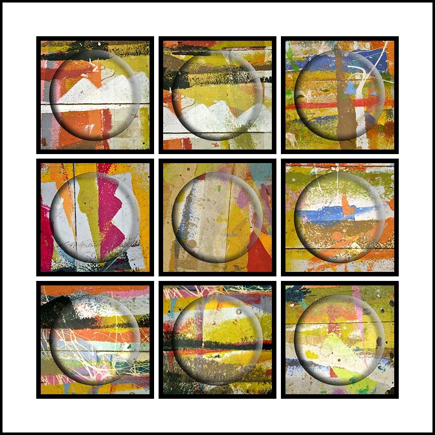 GRID #5 COLORED BACKGROUND ABOVENUMBERED LEFT TO RIGHT: 26, 27, 23 (TOP ROW). 21A, 20, 16 (MIDDLE ROW). 15, 14, 8 (BOTTOM ROW).