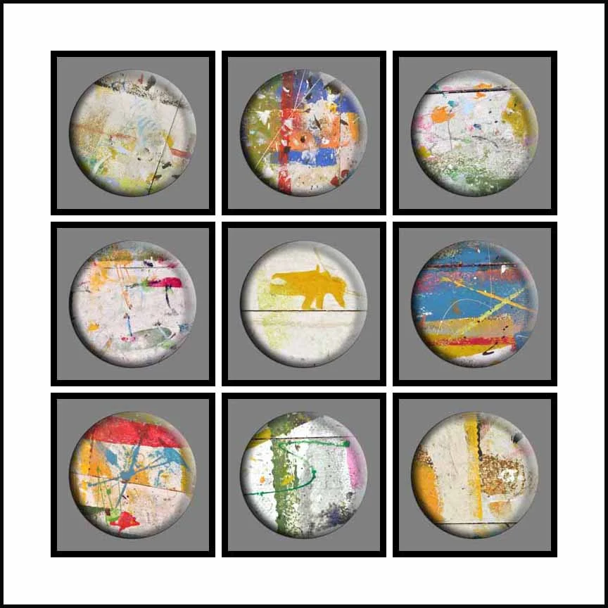 GRID #6 SOLID BACKGROUND ABOVENUMBERED LEFT TO RIGHT: 52, 49, 17 (TOP ROW). 18, 53, 25 (MIDDLE ROW). 22, 4, 24 (BOTTOM ROW)