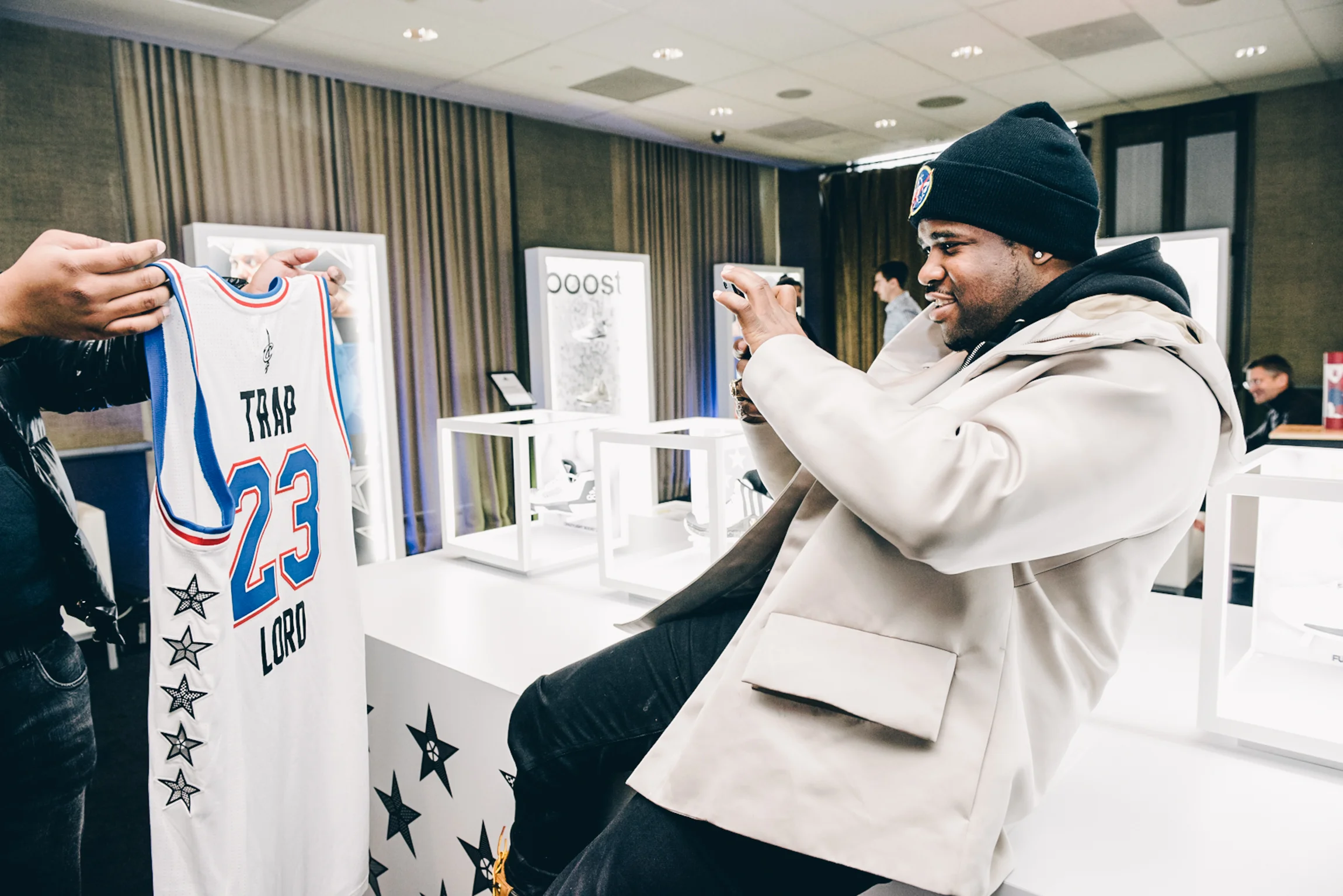 A$AP Ferg and his custom All Star jersey